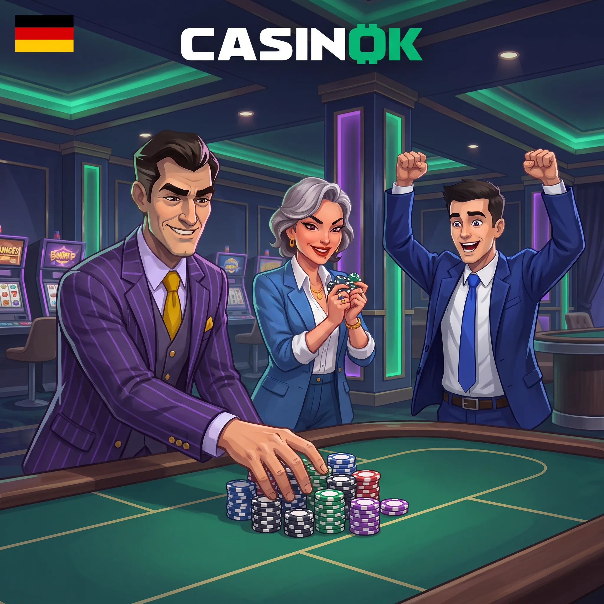 CasinOK Spieltisch und Casino-Bereich